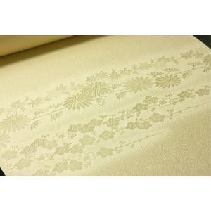 色無地 紋意匠 絵羽柄 四季草花文 浅黄【反物...の詳細画像5