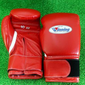 winning ウイニング ボクシンググローブ MS-300B プロフェッショナルタイプ　マジックテープ式10オンスグローブ 赤 レッド