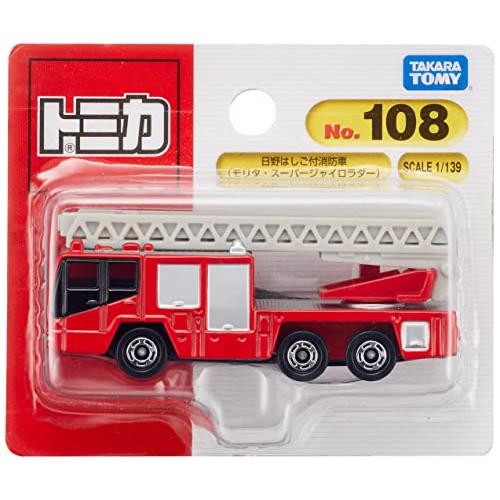 タカラトミー トミカ No.108 日野 はしご付消防車 (ブリスター) 』 ミニカー お