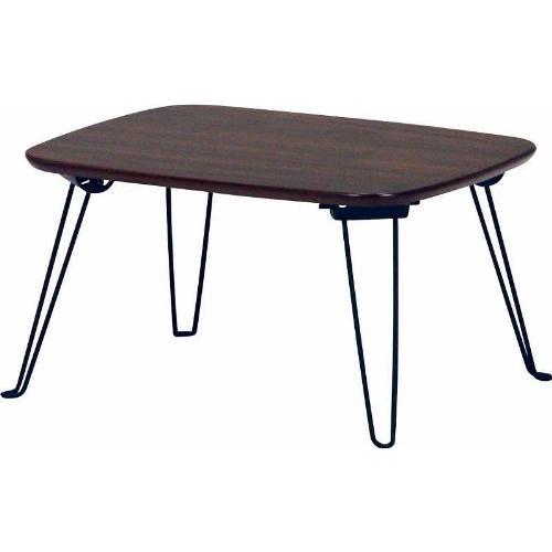不二貿易 ローテーブル 折りたたみ 幅40×奥行30×高さ21cm ダークブラウン セン