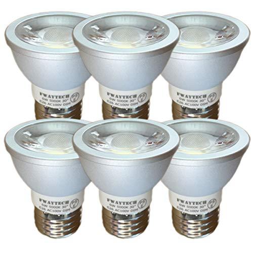 FWAYTECH LEDスポット電球 E26 調光対応 6W ダイクロ型50W〜60W相当 中角30...