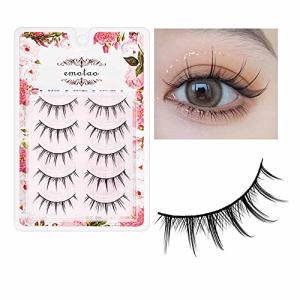 未使用品 つけまつげ ナチュラル上まつげ 5ペア つけまつげ ナチュラル 5ペア 人気 短め 透明軸 繰り返し 芯が柔らか