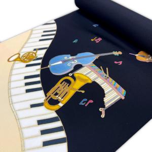 正絹 未仕立て 名古屋帯 No.6-2265 ピアノ