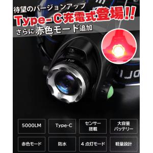 ヘッドライト 充電式 センサー機能 Type-...の詳細画像2