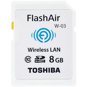 TOSHIBA 無線LAN搭載 FlashAir SDHCカード 8GB Class10 日本製 (国内品) SD-WE008G｜miyanjin9