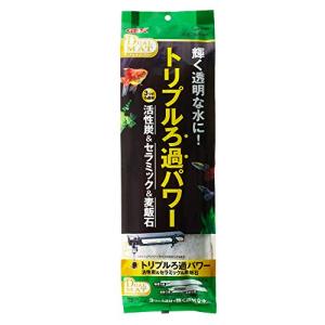 ジェックス GEX AQUA FILTER デュアルマットパワー トリプルろ過パワー 活性炭+セラミック+麦飯石 60cm上部式フィルター用｜miyanojin11