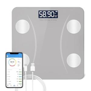 体重計 体脂肪計 Bluetooth 体組成計 スマホ連動 高精度/軽量収納 日本語APP iOS/Android対応 ボディスケール 多機能の体組成測定 体重、体脂肪率、｜miyanojin12