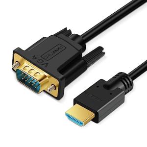 CHLIANKJ HDMI VGA 変換ケーブル, HDMI オス to VGA オス 1080p@60Hz 金メッキコネクター, PC、 モニター、 プロジェクター、 PS4、HDTV、 Xboxなど｜miyanojin12