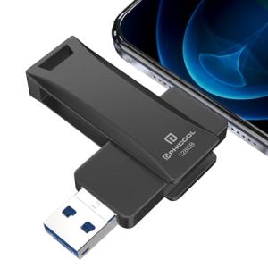 専用アプリ不要対応iphone usbメモリ 128gb スマホ usbメモリ Type-C/USB/Android/phone 対応iphone バックアップ usbメモリ 対応iPhone用 usbメモリ｜miyanojin12