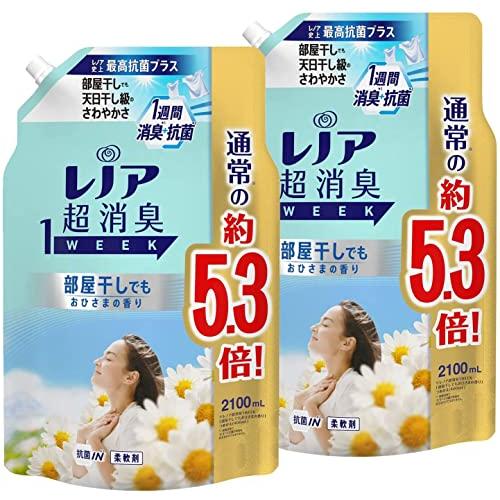 【まとめ買い】 【大容量】 レノア 超消臭 1WEEK 柔軟剤 部屋干し 花とおひさまの香り 詰め替...