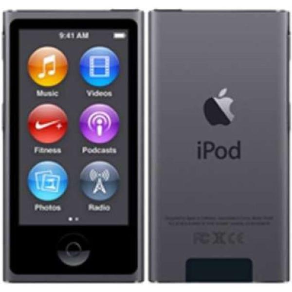 ミュージックプレーヤー iPod Nano 第7世代 16GB スペースグレイ プレーンホワイトボッ...