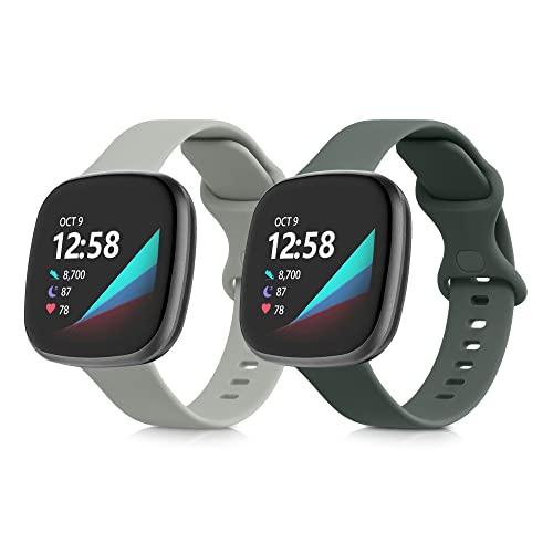 2x ベルト 対応: Fitbit Versa 3 / Sense バンド - シリコンバンド ソフ...