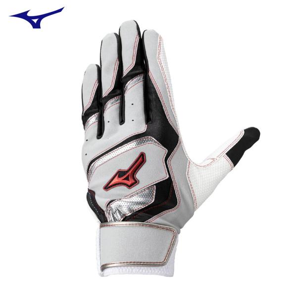 ミズノ　 野球　バッティンググローブ　ジュニア　少年野球　手袋　両手用　ウィルドライブ レッド　1E...