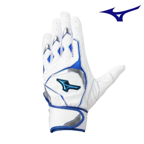 ミズノ　 野球　バッティンググローブ　ジュニア　少年野球　手袋　両手用　ウィルドライブブルー　1EJ...