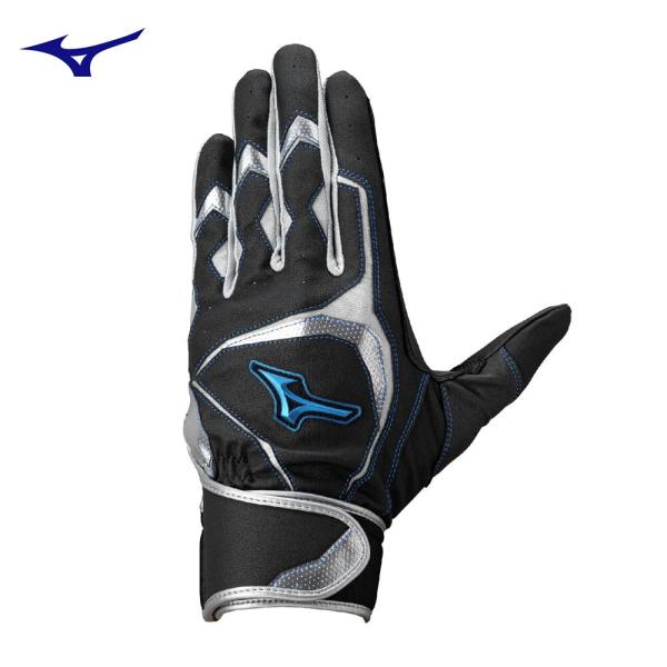 ミズノ　 野球　バッティンググローブ　ジュニア　少年野球　手袋　両手用　ウィルドライブブルー　1EJ...