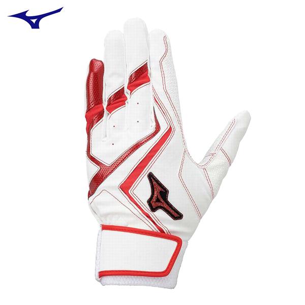 ミズノ  ジュニア　野球 バッティンググローブ 両手用 ウィルドライブ レッド 1EJEY54501...