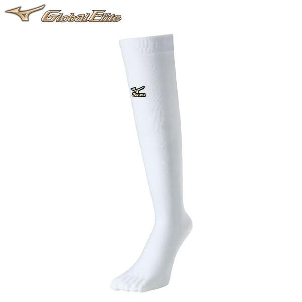 ミズノ　グローバルエリート　野球アンダーストッキング　5本指　52UW17700　ホワイト　25〜2...