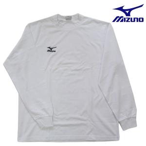 訳あり　ミズノ　Tシャツ長袖　ワンポイントTシャツ　メンズTシャツ　A60SP52074　ホワイト×ネイビー　XOサイズ｜miyaspo