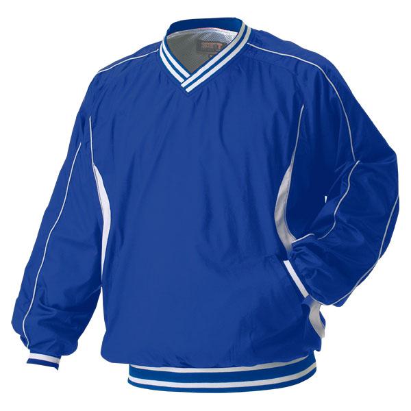 ゼット 野球＆ソフトボール ウインドウェア 長袖Vネックジャンパー BOV300 2511 ロイヤル...