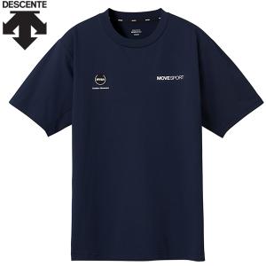 デサント ムーブスポーツ 半袖Tシャツ S.F.TECH TOUGH バックロゴ ショートスリーブシャツ DMMXJA54 NV ネイビー