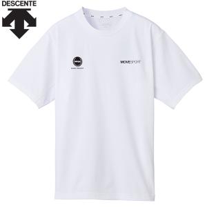 デサント ムーブスポーツ 半袖Tシャツ S.F.TECH TOUGH バックロゴ ショートスリーブシャツ DMMXJA54 WH ホワイト
