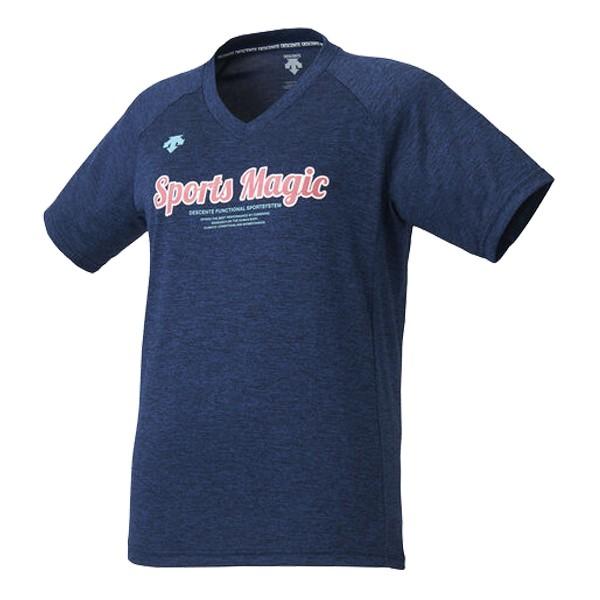 バレーボール　Tシャツ　デサント　半袖プラクティスシャツ　レディース　DVWPJA50　NVM　ネイ...