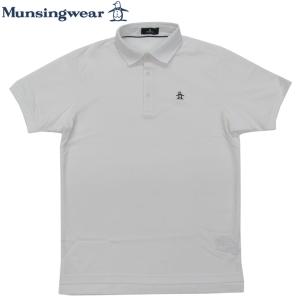 【新品】マンシングウェアMunsingwear白色半袖ポロシャツメンズ Munsingwear（マンシングウェア） ゴルフシャツ半袖 ゴルフウエア 半袖