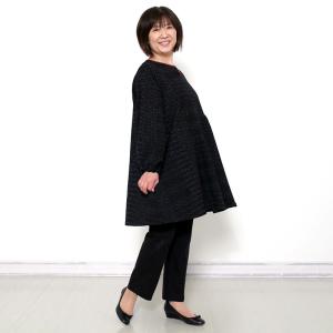 彩藍 スモックエプロン 麦秋斜めギャザーチュニ...の詳細画像5