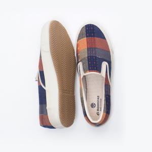 MOONSTAR ムーンスター SLIP-ON スリッポン 宮田織物 大錦 oonisiki おおにしき コラボ 靴 MADE IN KURUME 22cm/23cm/24cm/25cm/26cm/27cm/28cm オレンジ｜miyata