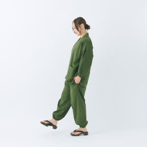 作務衣 夏用 新型 ちぢみ織り パンツ両サイド...の詳細画像5