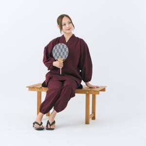 作務衣 夏用 新型 ちぢみ織り パンツ両サイド...の詳細画像3