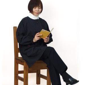 彩藍 スモックエプロン・切替えギャザー 日本製...の詳細画像2