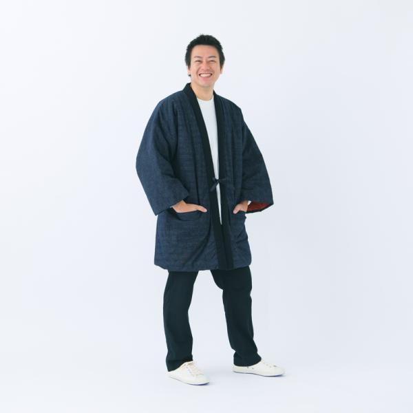 白根はんてん(袢天・半纏) oversized 日本製 宮田織物謹製 袢纏 どてら メンズ・レディー...