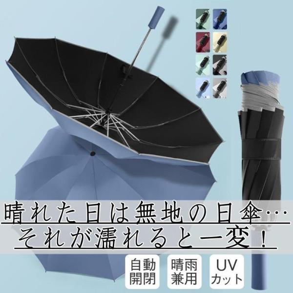 折り畳み傘 晴雨兼用 超軽量 日傘 自動開閉 雨傘 10骨 レディース メンズ 丈夫 逆戻り防止 折...