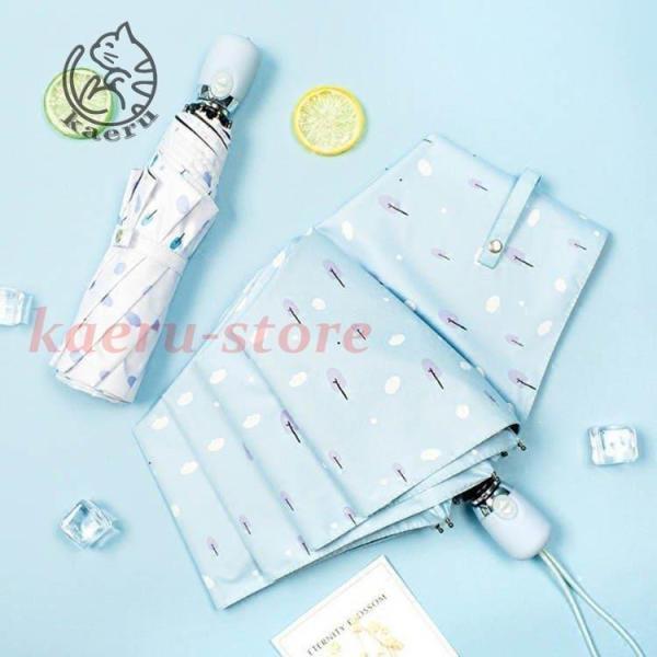 花柄日傘 晴雨兼用 UVカット 自動開閉式折りたたみ傘 遮光遮熱 折り畳み 傘 レディース UVカッ...