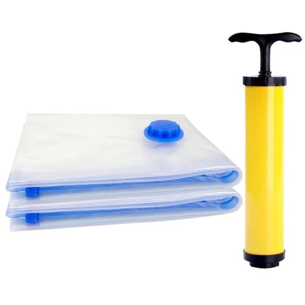 衣類圧縮袋 引越し用真空圧縮袋 布団収納袋 自動ロック式バルブ 旅行 出張 あっしゅく袋 スライダー...