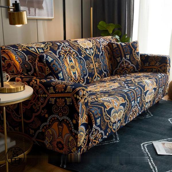 ソファーカバー 1/2/3/4人掛け 肘あり欧米風 幾何学模様 縦横弾力 伸縮 ストレッチ フィット...