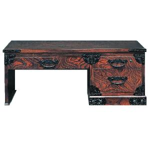 受注生産 民芸家具 和 和風 文机 卓上デスク 90cm幅 筑後民芸