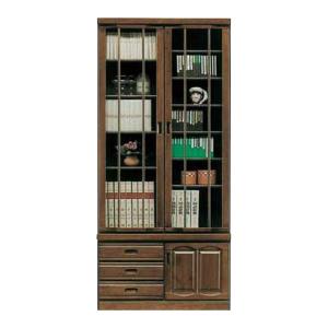 本棚 書棚 開き戸 重ね 上下２分割 90cm幅 国産 開梱設置｜miyazakiuchiyamakagu