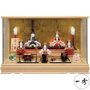 アウトレット品 雛人形 十五人揃い ケース飾り 江戸木目込み雛 紅白梅