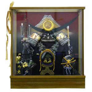 五月人形 兜飾り コンパクト 兜 ガラスケース飾り kabuto 富岳 165-712