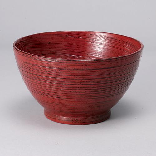 天然木製 多用椀 刷毛目 根来 漆塗り