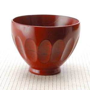 天然木製 汁椀 しぼり 根来 漆塗り