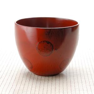 みよし漆器本舗 天然木製 汁椀 布張エクボ 根来 漆塗り 11.5cm