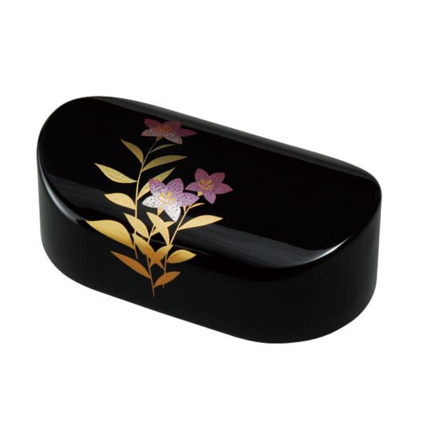 紀州塗り 小判型 文鎮 黒 桔梗 おしゃれ ペーパーウェイト 文チン 文ちん 文具 ぶんちん 習字 ...