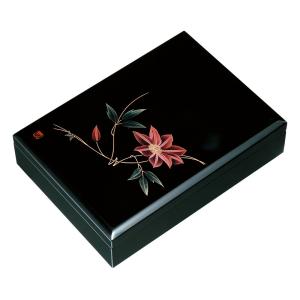 みよし漆器本舗 文庫 木製 尺1寸 A4 蒔絵 金あやめ（A4判） 書類入れ
