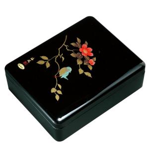 みよし漆器本舗 木製 尺1寸 合口文庫 蒔絵 金あやめ（A4判） 書類入れ