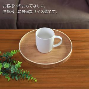 天然木製 丸盆 約25cm お盆 白木 トレー...の詳細画像2