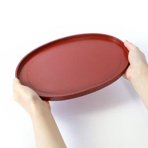 天然木製 小判盆 10寸 30cm 布貼り お...の詳細画像5
