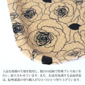 ノンスリップトレー ローズ 花柄 小長盆 ベー...の詳細画像1